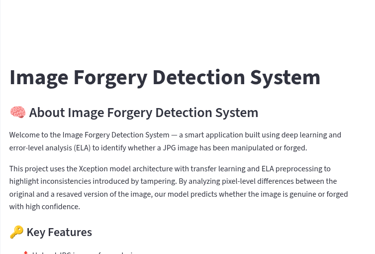Forgery detection